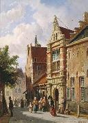 European city landscape, street landsacpe, construction, frontstore, building and architecture. 285 unknow artist